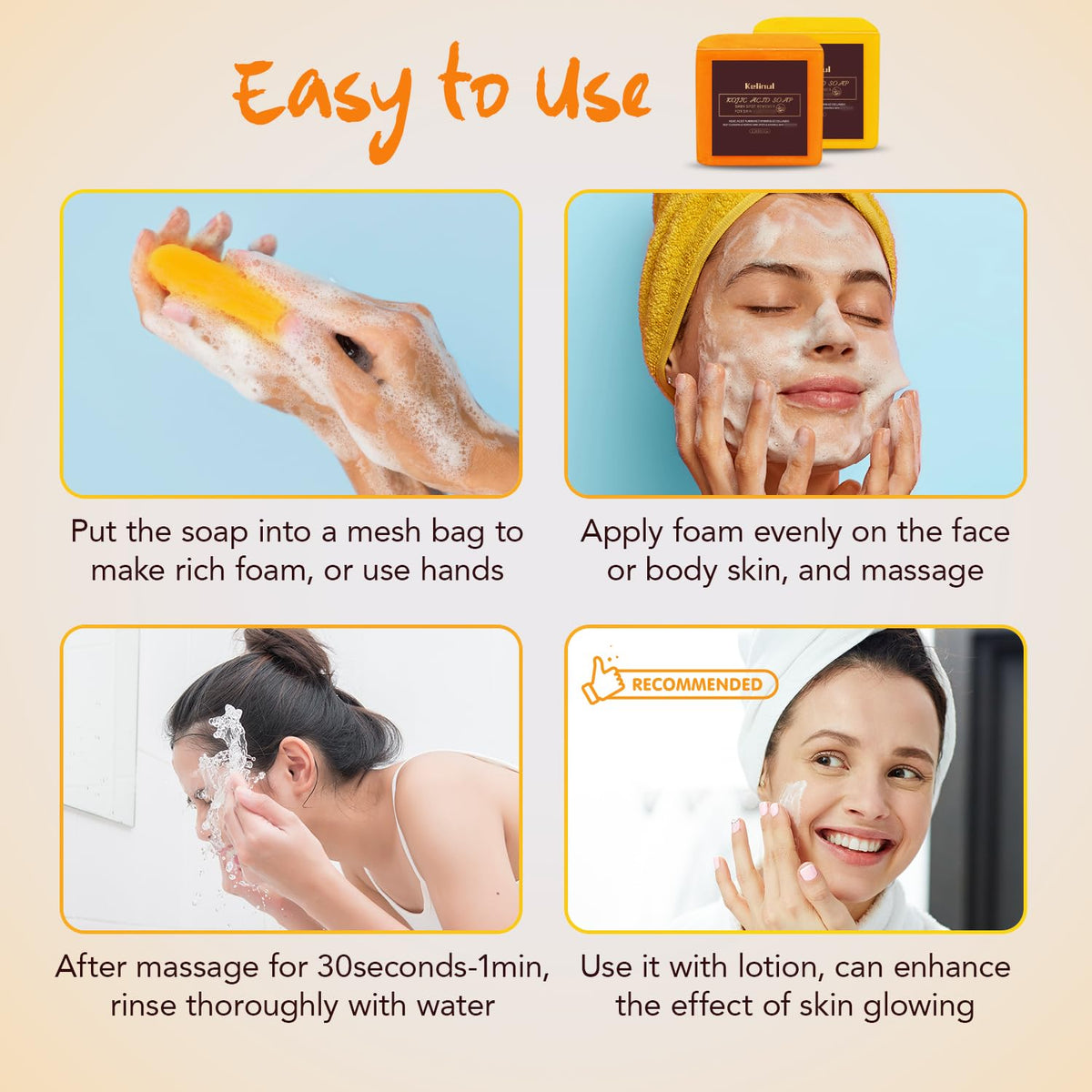 9 OZ 4 Bars Turmeric Soap U6736