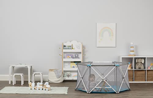 Teal 8-Panel Portable Play Yard P706242