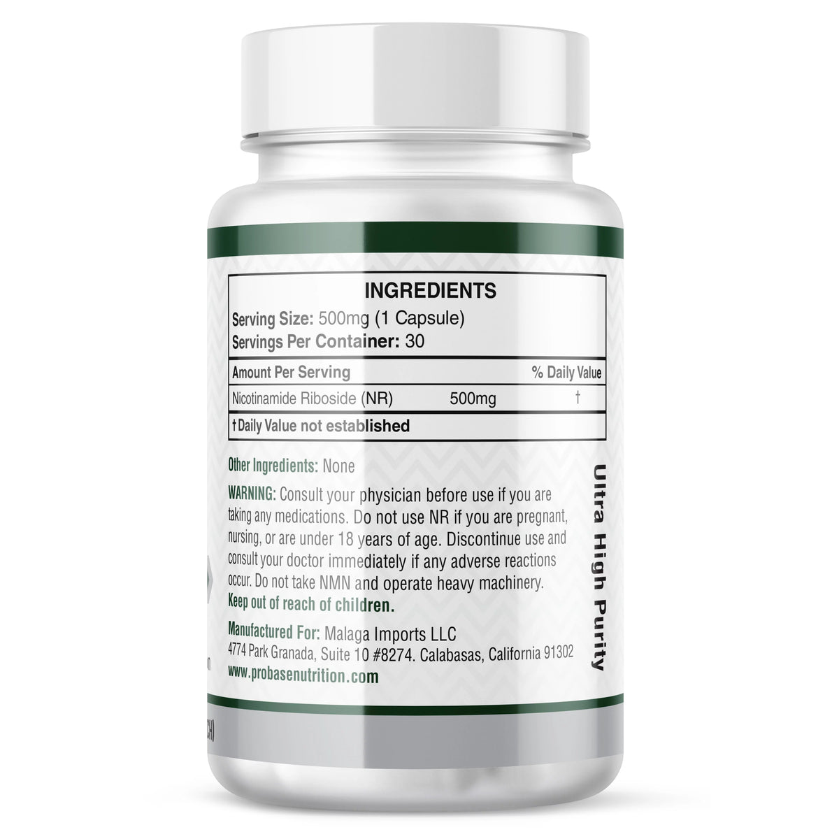 Nicotinamide Riboside (NR) Capsules 30ct 500mg A3580