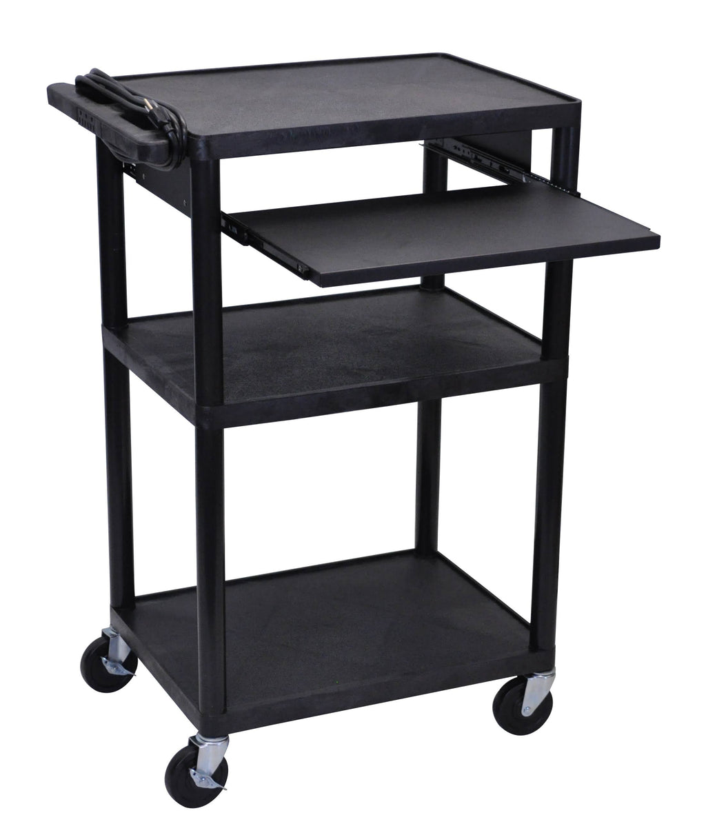 Black Keyboard Tray Audio Visual Cart Q895634