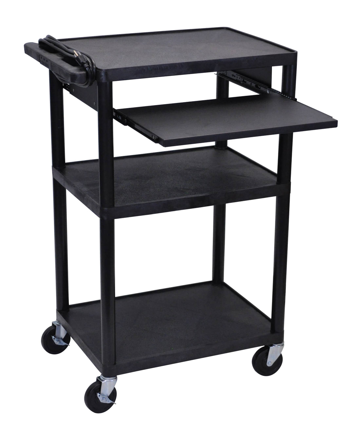 Black Keyboard Tray Audio Visual Cart Q895634