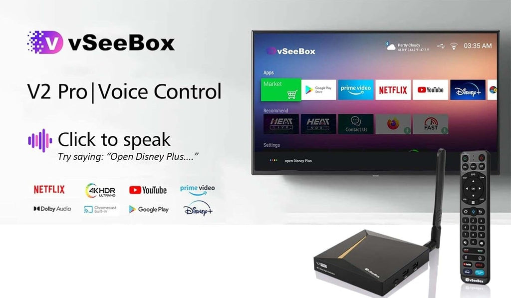 vSeeBox with Bluetooth Voice Remote & Wi-Fi H9450