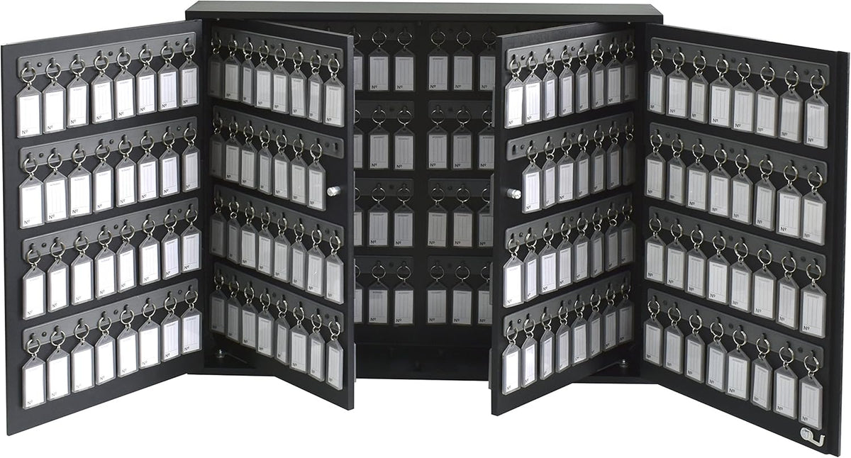 Black Wall Mount Key Cabinet Organizer with Lock X22652