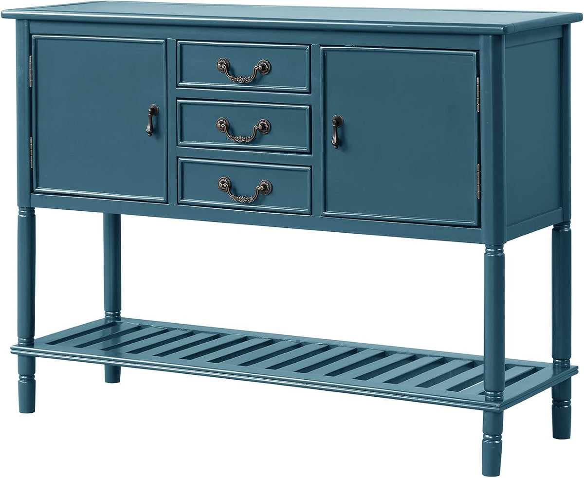 Solid Wood Console Table with 3 Drawers, 2 Cabinet and 1 Shelf L2425