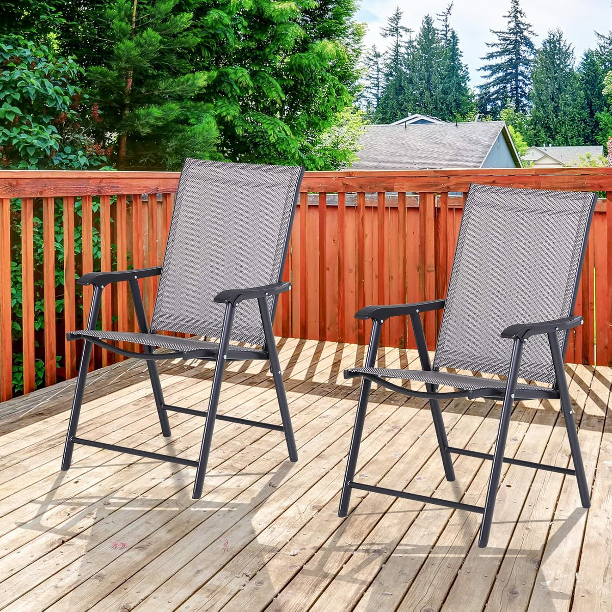 Folding Outdoor Patio Chairs Set of 2 M60445
