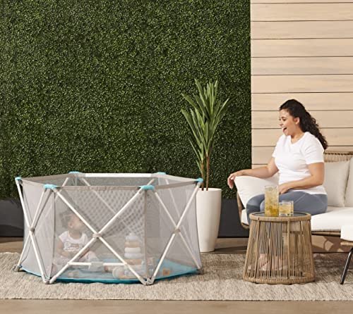 Teal 8-Panel Portable Play Yard P706242