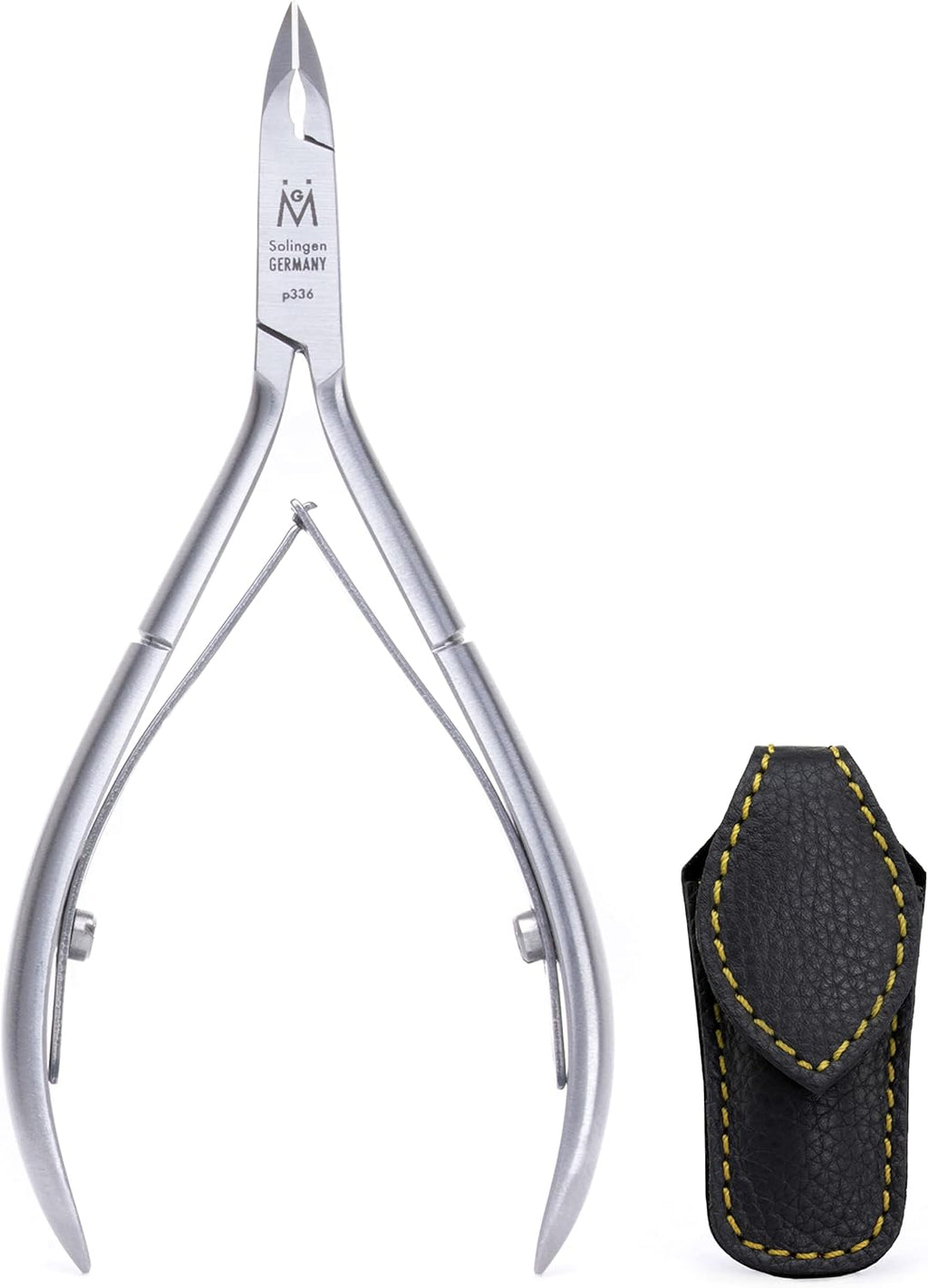 Luxury Cuticle Nipper in Leather Case, Double Sharpened C33569