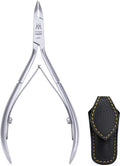 Luxury Cuticle Nipper in Leather Case, Double Sharpened C33569