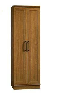 Wooden Pantry Storage Cabinet with Adjustable Shelves Oak Finish W614790