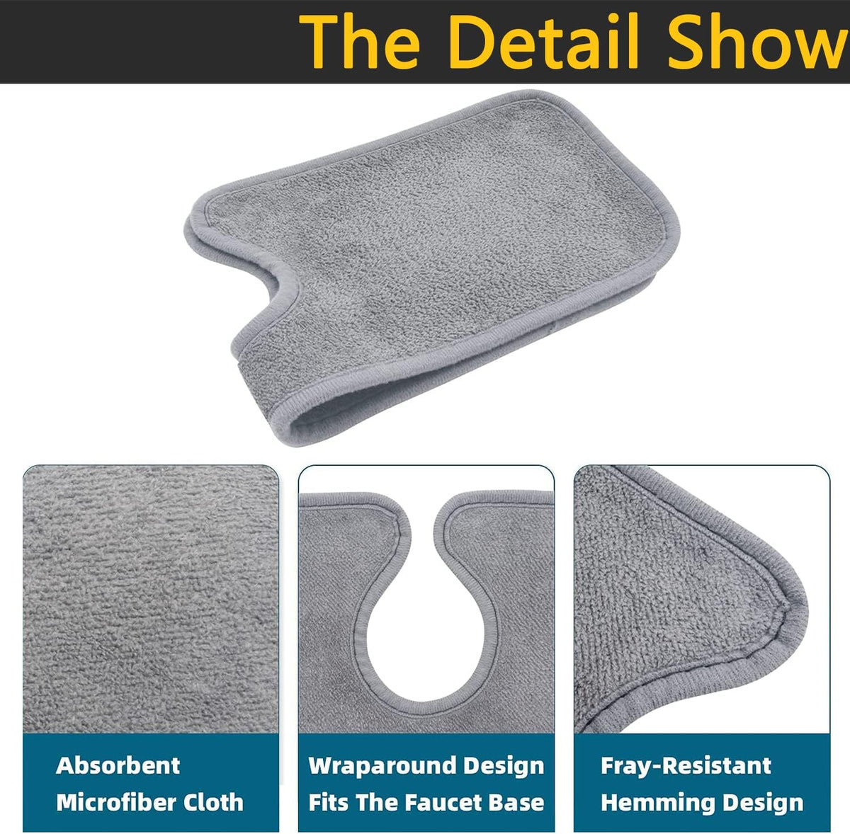 Absorbent Faucet Mat 24.8'' x 5.1'' 4 Pieces I93700