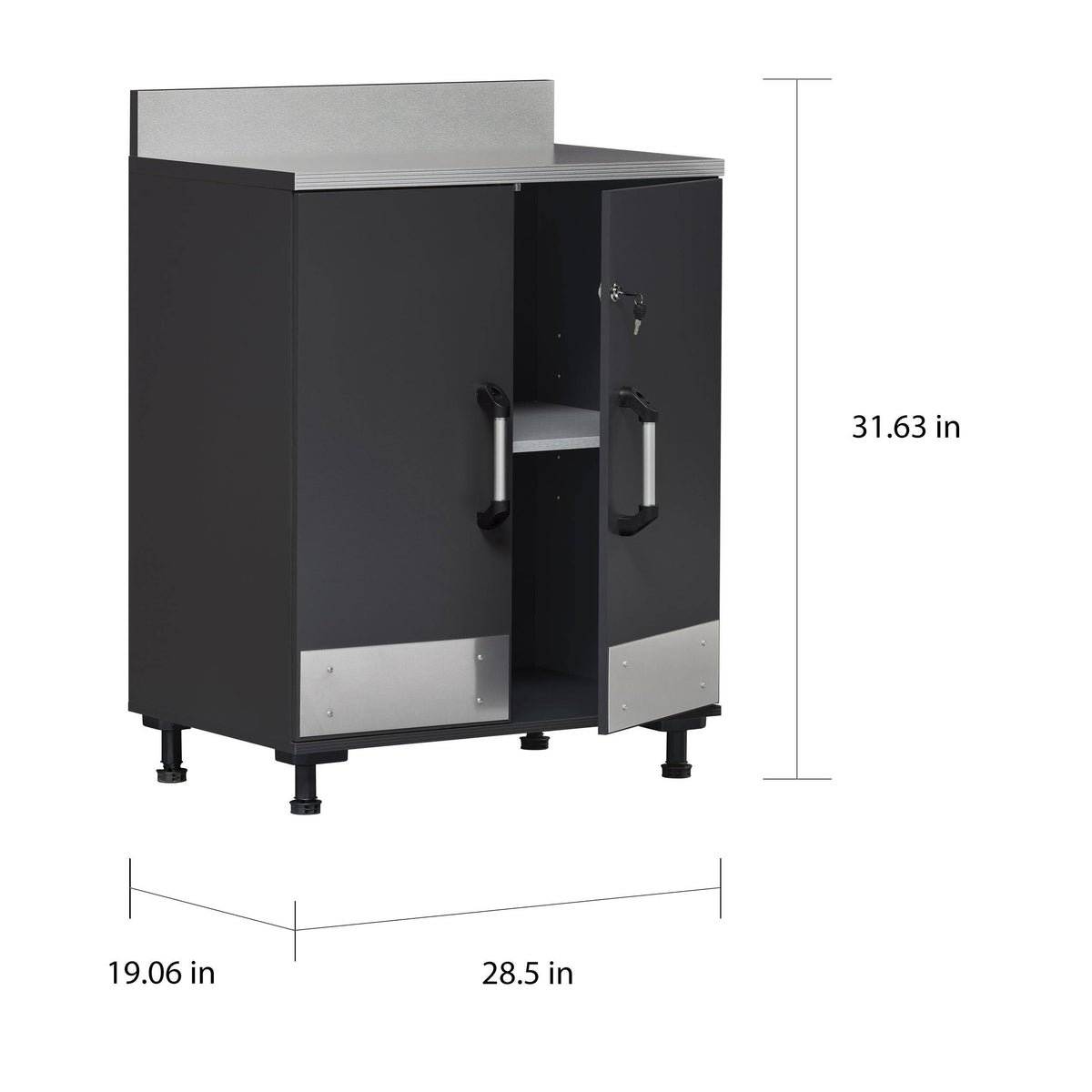 2 Door Base Cabinet, Gray Q294364