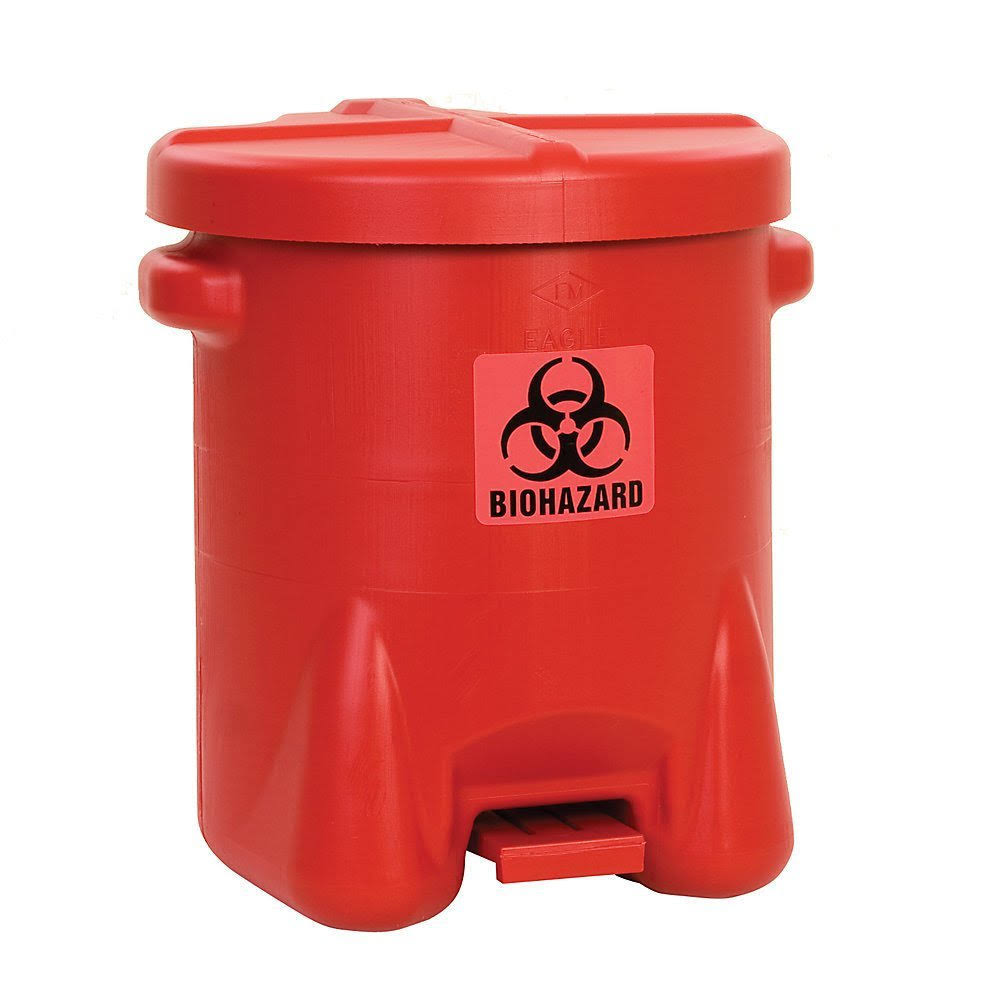 14 Gallon Red Biohazardous Waste Can S5457