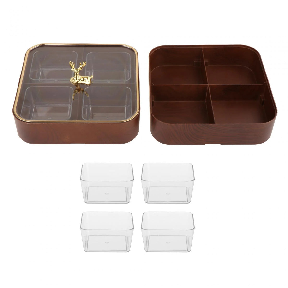 Dried Fruit Snack Candy Tray with Cover G6268