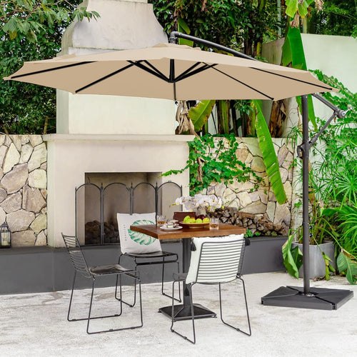10ft Outdoor Umbrella with Base F339516