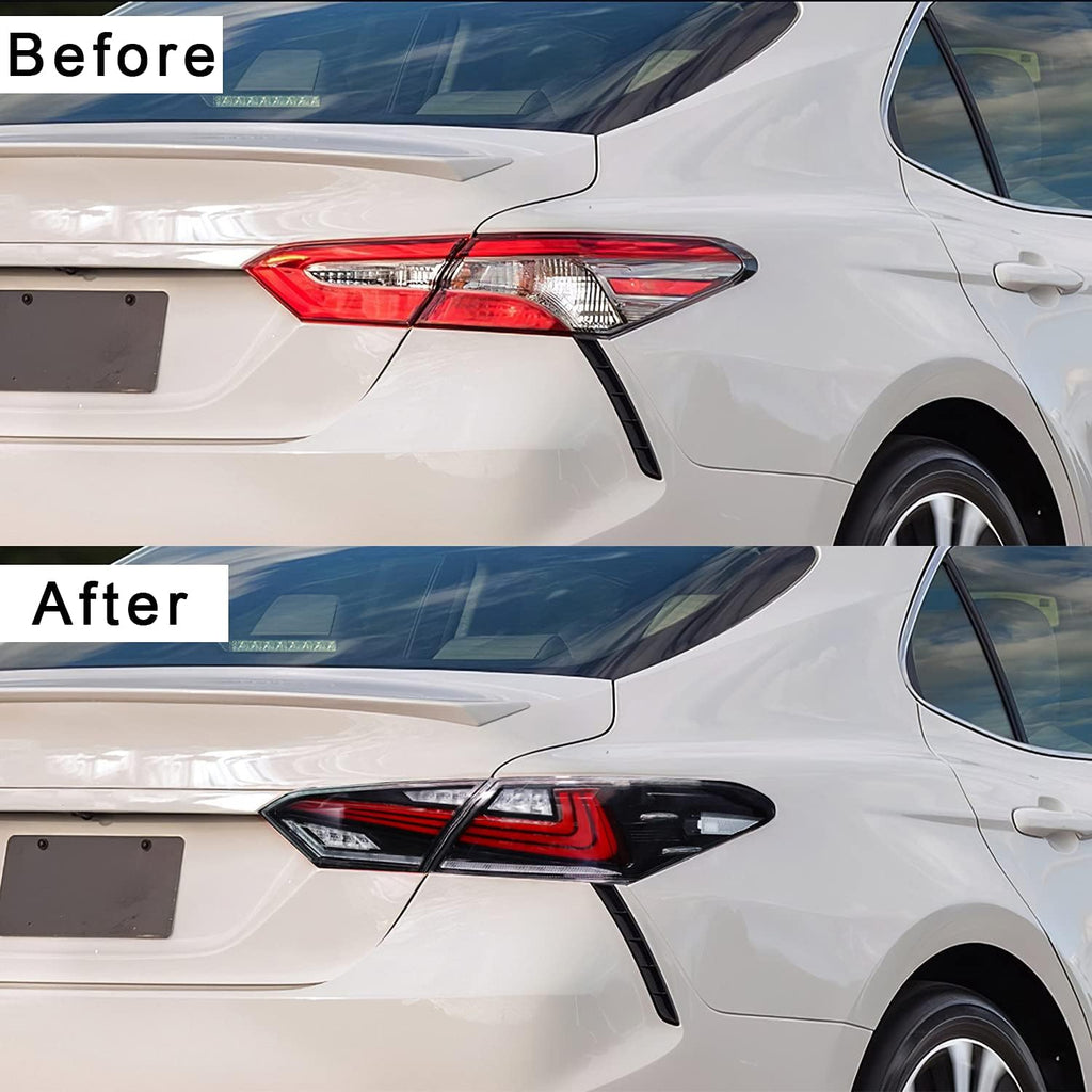 Full LED Tail Lights Assembly for Toyota Camry 2018-2021, Sequential Turn Signal, Transparent, Pair R295999