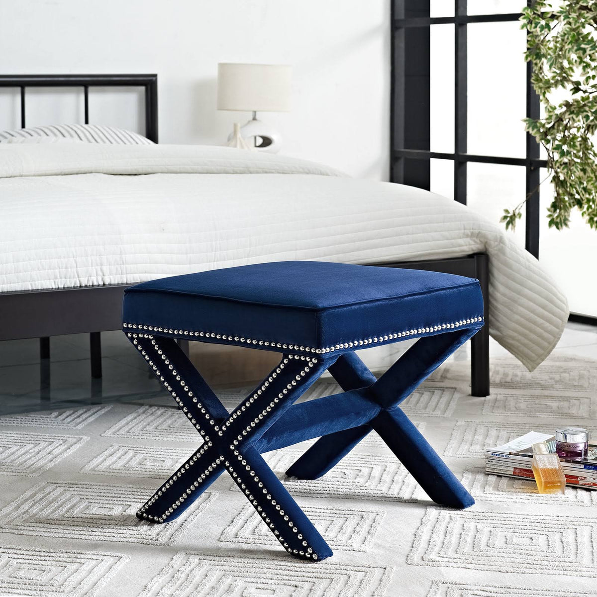 Ivory Rivet Bench S174