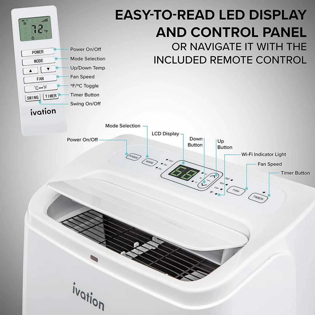 12,000 BTU Portable Air Conditioner with Wi-Fi A8062