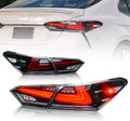 Full LED Tail Lights Assembly for Toyota Camry 2018-2021, Sequential Turn Signal, Transparent, Pair R295999