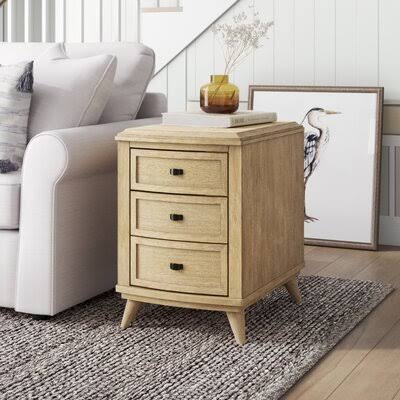 3 - Drawer End Table with Built-in Outlets J88273