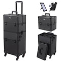 Black Aluminum Rolling Makeup Train Case M216119