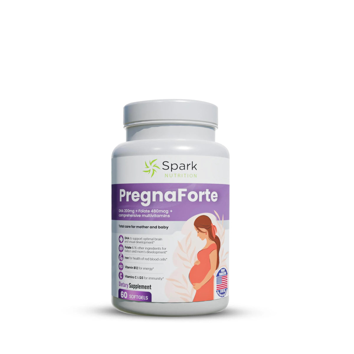 Prenatal Multivitamin 60 days Non-GMO Gluten Free Y428010