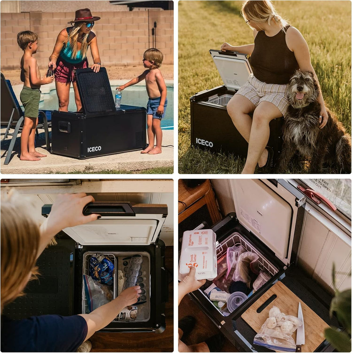 Portable Refrigerator, 75L Dual Zone Steel Compact Refrigerator W627