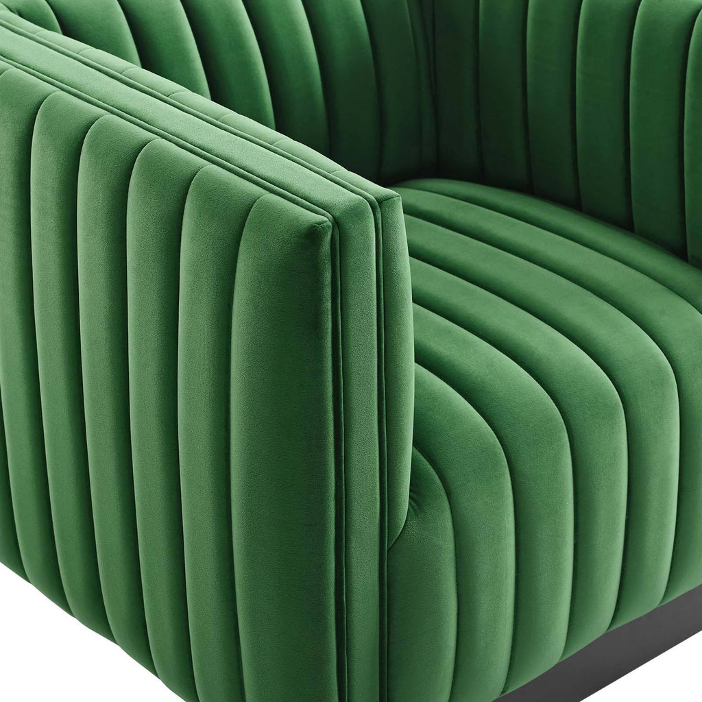 Emerald Performance Velvet Accent Armchair L26155