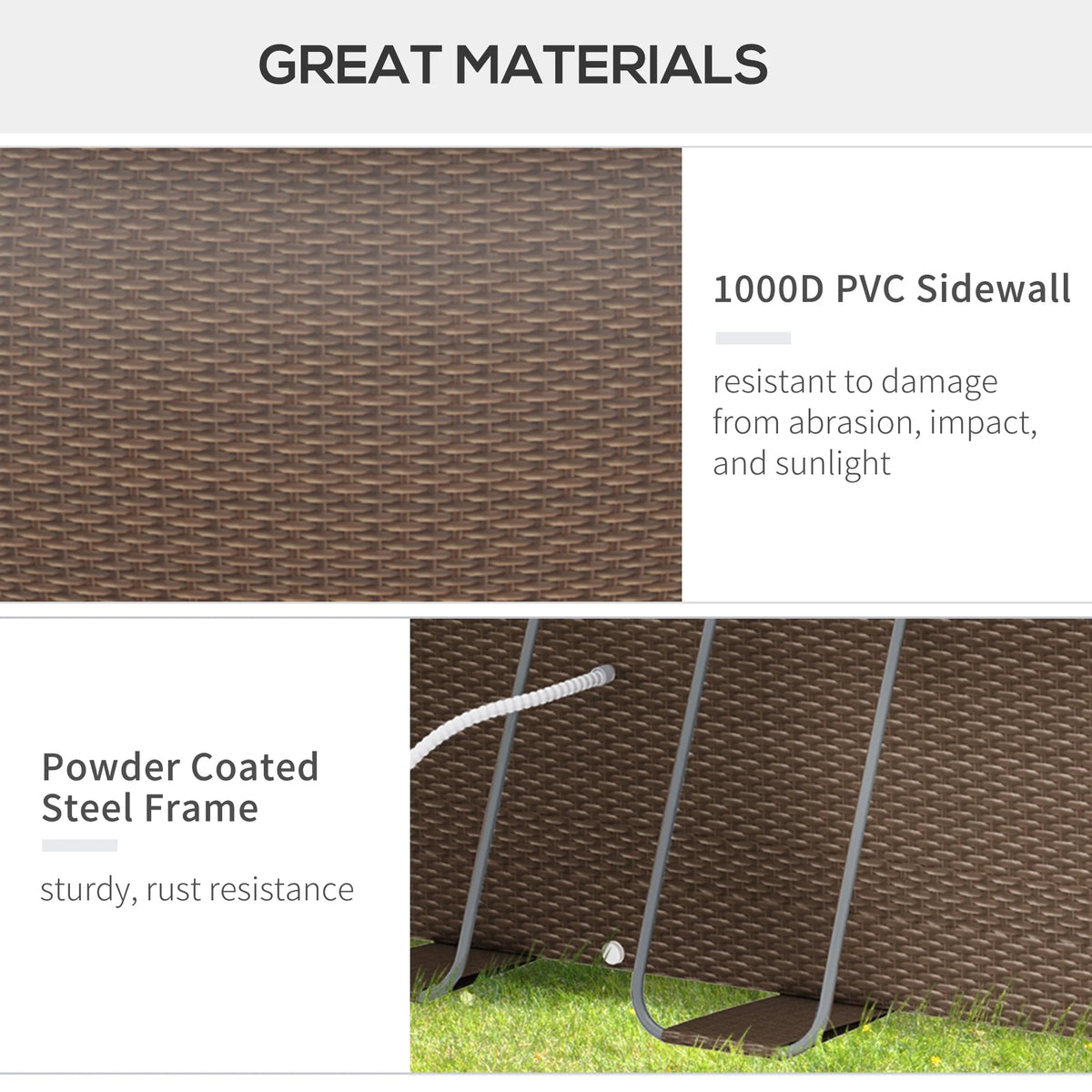 Brown Frame Swimming Pool Z644