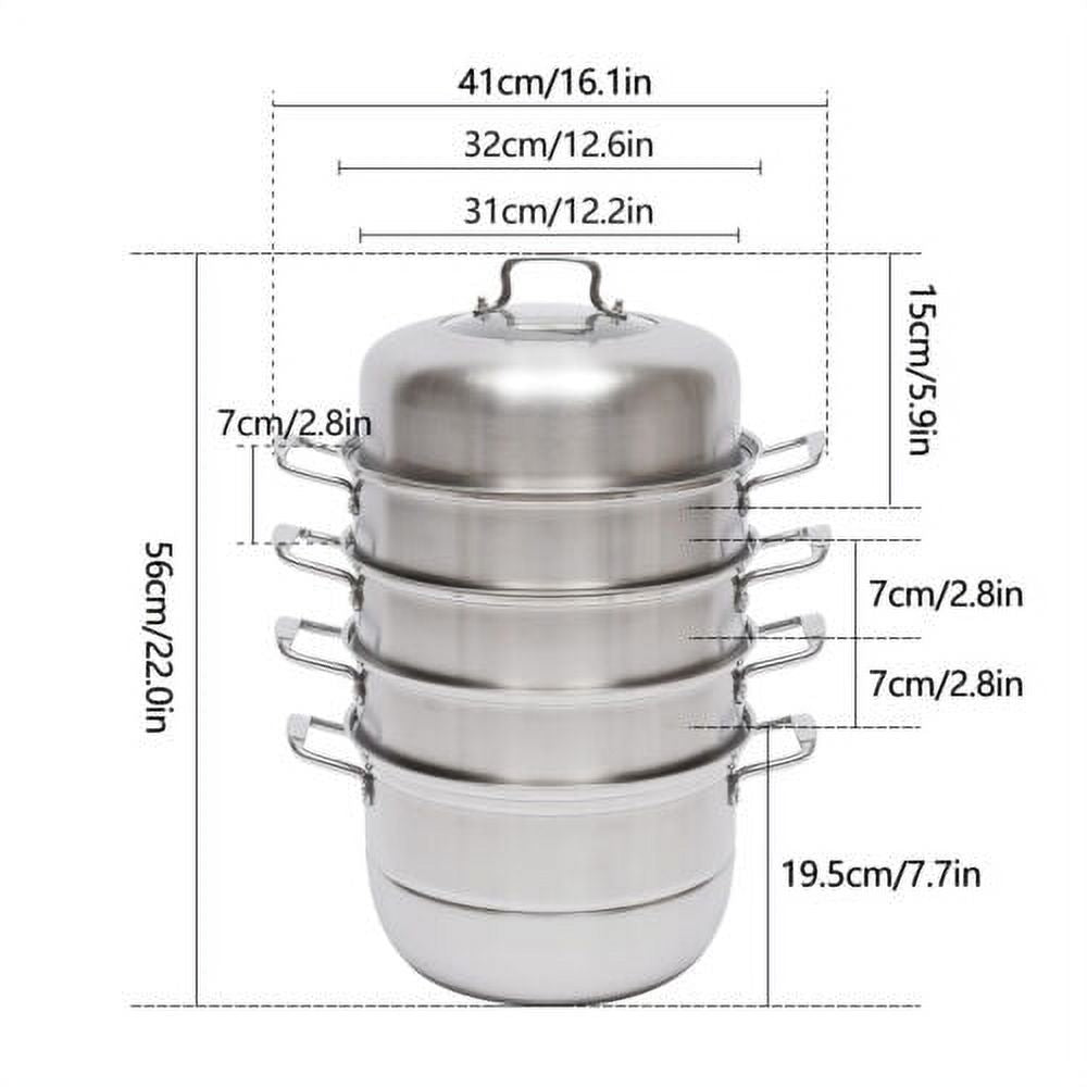 5 Tier Stainless Steel Steamer Cookware H737840