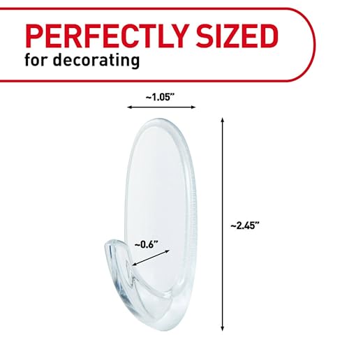 Clear Medium Hooks, 7 Hooks, 12 Strips Z885761