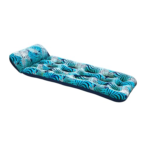Inflatable Pool Float Lounge with Headrest and Footrest H274758
