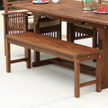 Dark Brown Acacia Wood Patio Bench X378