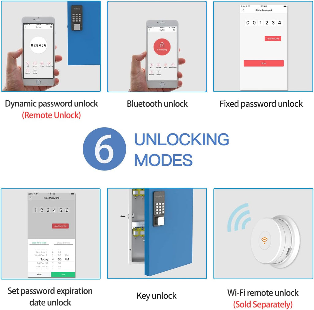 Key Lock Box 16 Keys Metal Wall Mount Digital Combination Lock Box Pack of 2 T799