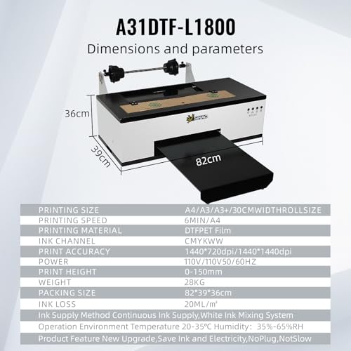 DTF Printer with Continuous Ink Supply Q7450