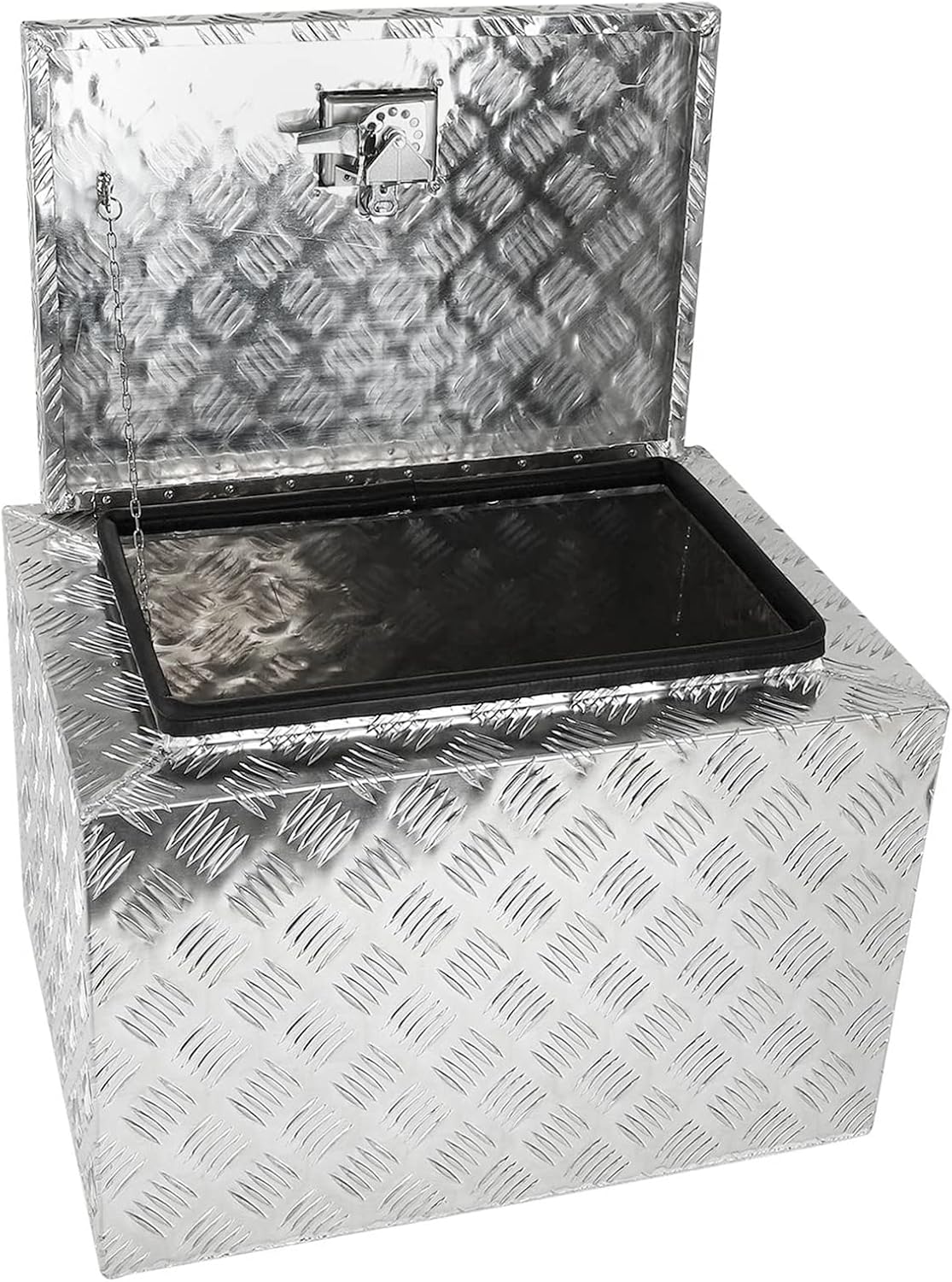Silver Aluminum Pick Up Truck Bed Tool Box with Lock Keys Y163
