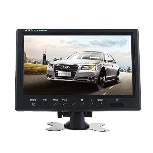 9 inch 16:9 HD 4 Split Quad Color TFT LCD Display Monitor Car Rear View Monitor L596