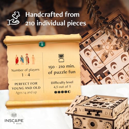 Wooden Puzzle Box with Hidden Compartments T8318