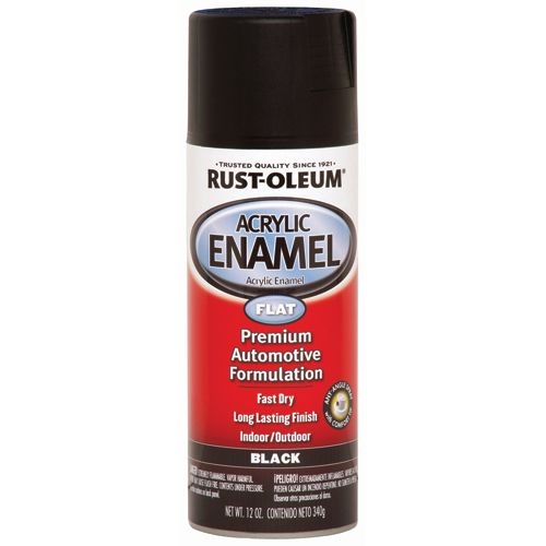 Flat Black Acrylic Enamel Spray Paint X634