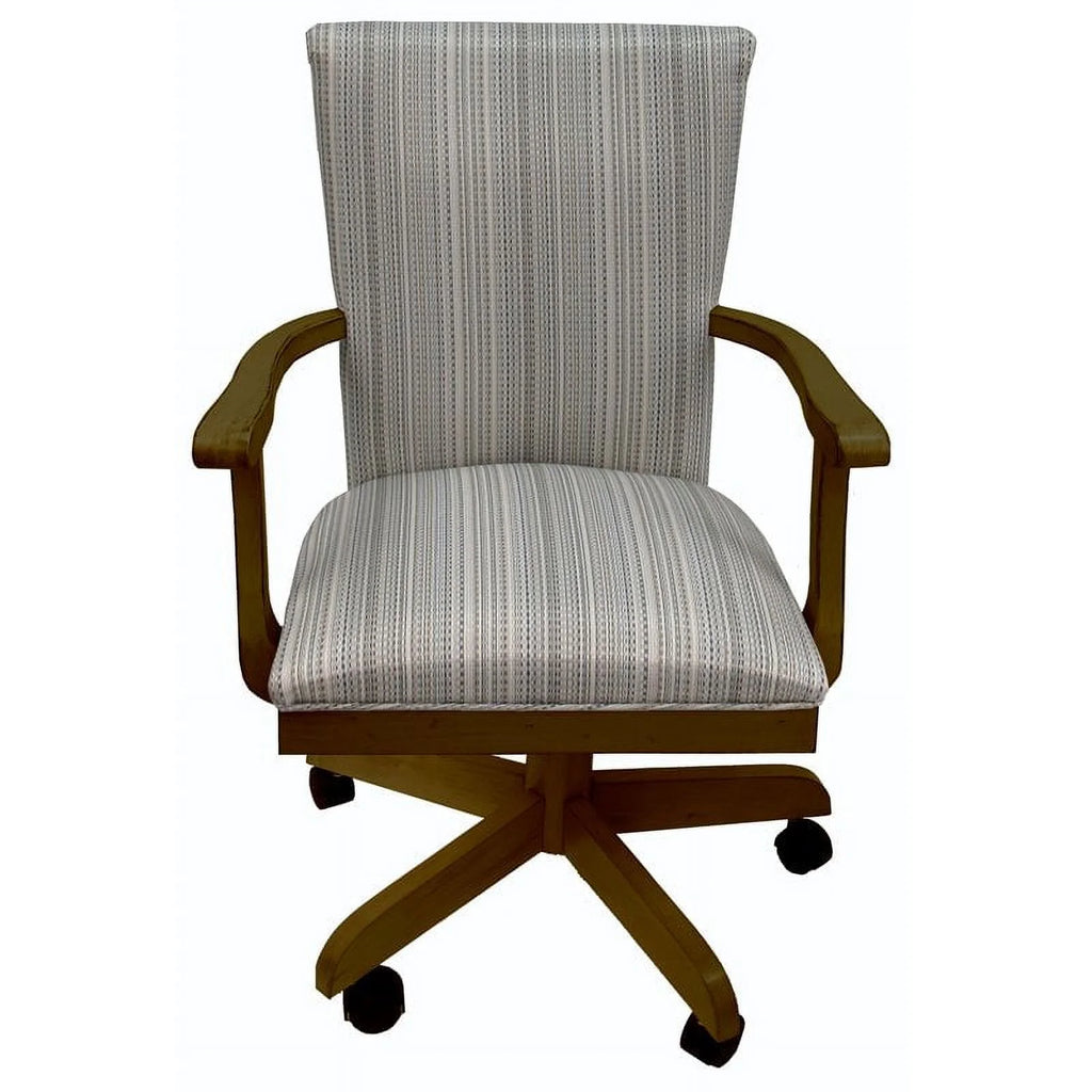 Wood Dining Chair on Wheels H7123