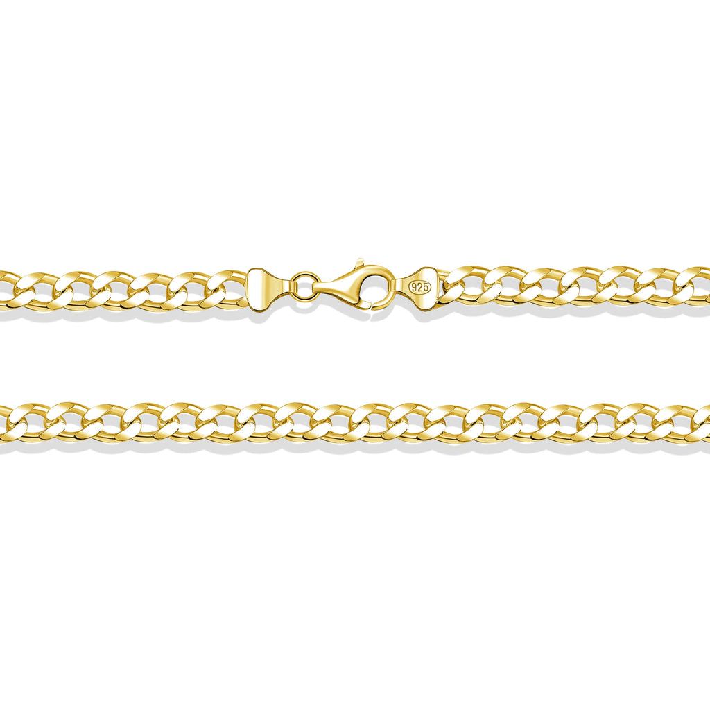 Sterling Silver Handmade 6mm Cuban Chain Necklace L400
