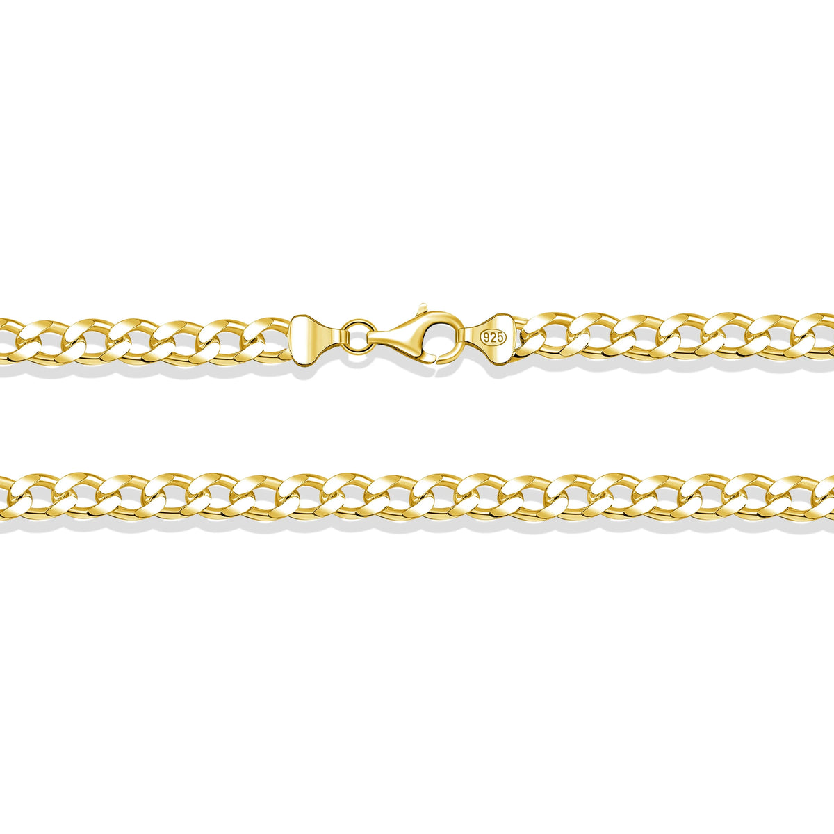 Sterling Silver Handmade 6mm Cuban Chain Necklace L400