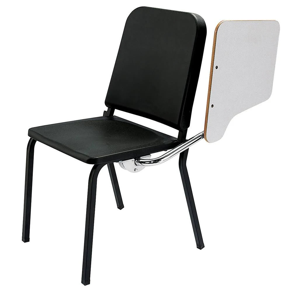 Black Music Stack Chair with Left Tablet Arm Q53811