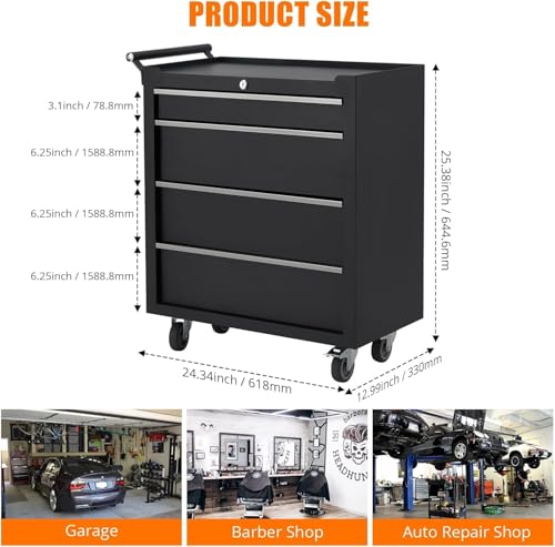 Rolling 4 Drawers Tool Chest with Locking System N205738
