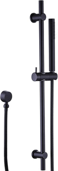 Matte Black Wall Mounted Shower Head with Slide Bar Handheld Shower Kit with Hose Adjustable Holder Set B232306