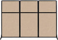 Portable Wall Divider with Charcoal Gray Fabric Panels O6553