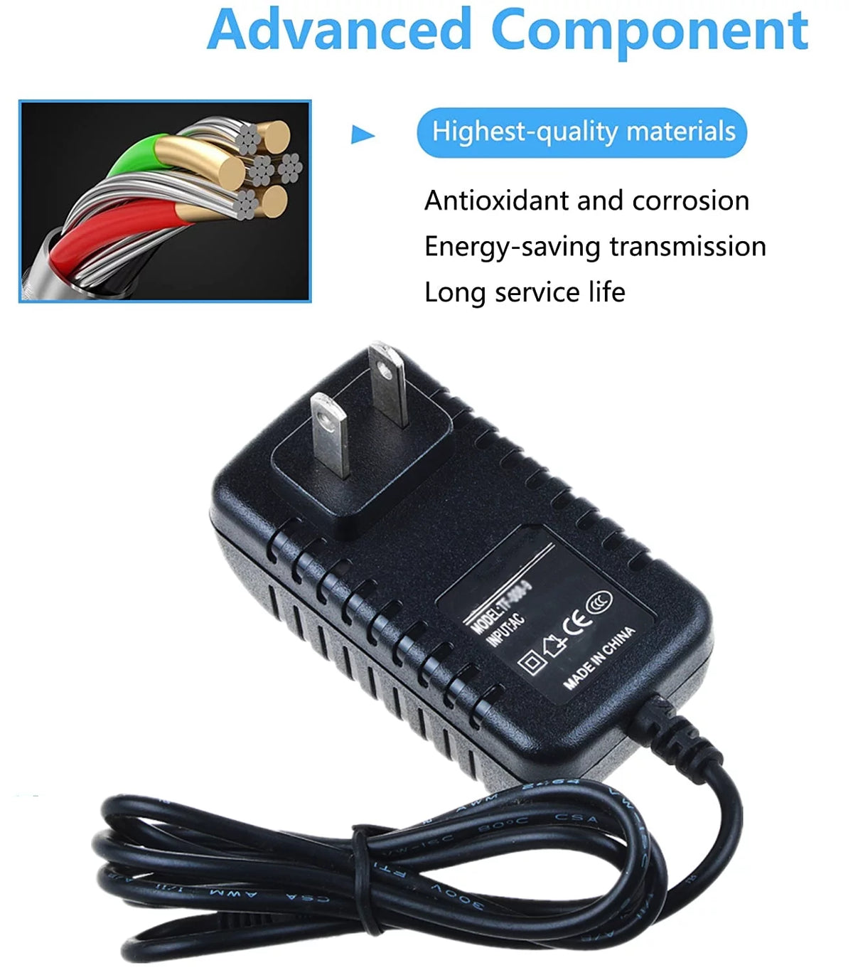 Compatible AC/DC Adapter Replacement Power Supply Cord Cable Charger X759465