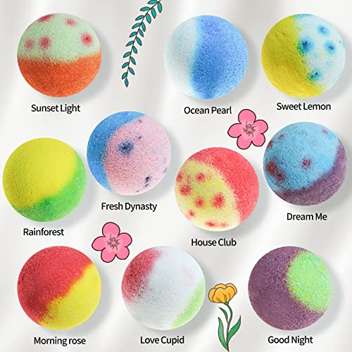Bath Bombs Gift Set, 10 Organic Bubble Bombs H6363
