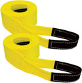Tow Strap with Reinforced Eyes, 4 Inch x 20 Foot, 2 Pack, 10,000 Pound Towing Capacity H729152