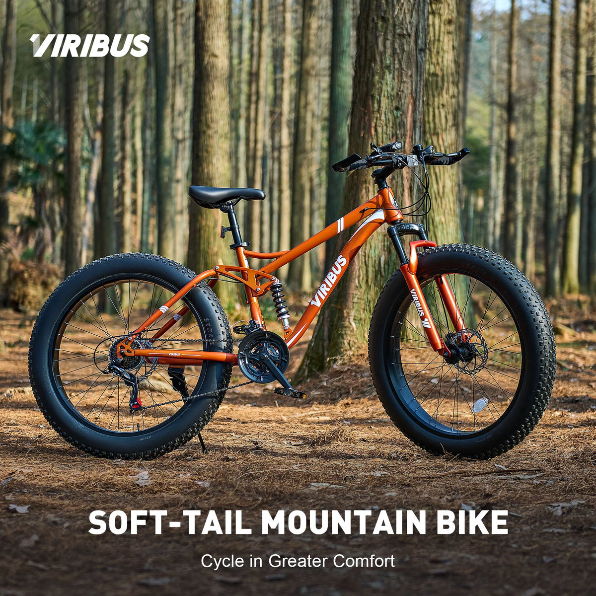 26 Mountain Bike 21 Speed Full Suspension Fat Tire Orange O170176