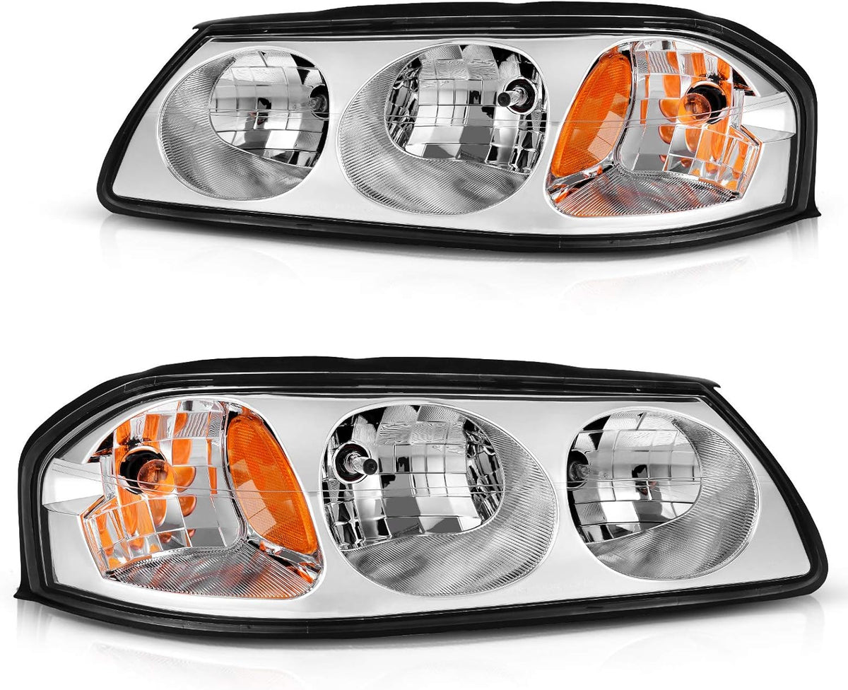 Black Housing Amber Reflector Headlight Assembly Y58647